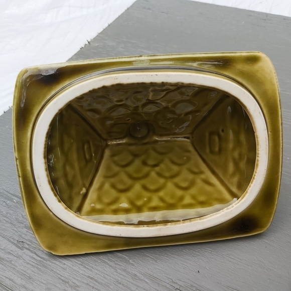 Vintage Japan Cookies Jar Shoe House with Grandma avocado green - Picture 9 of 10